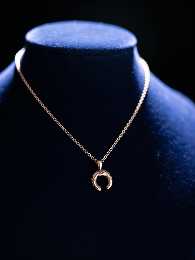 Ay Işıltısı Çelik Kolye