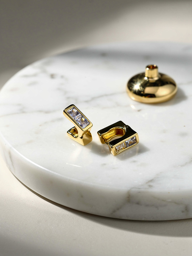 14k Altın Kaplama Çelik Küpe