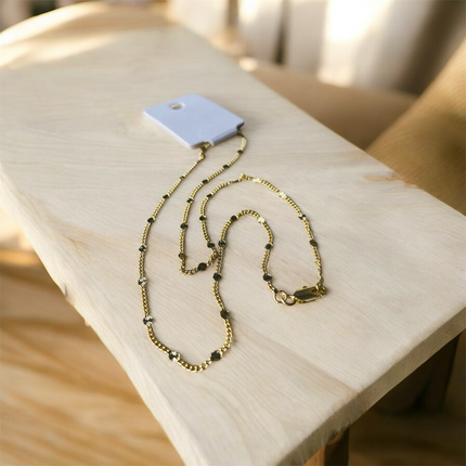 14K Zincir Çelik Kolye